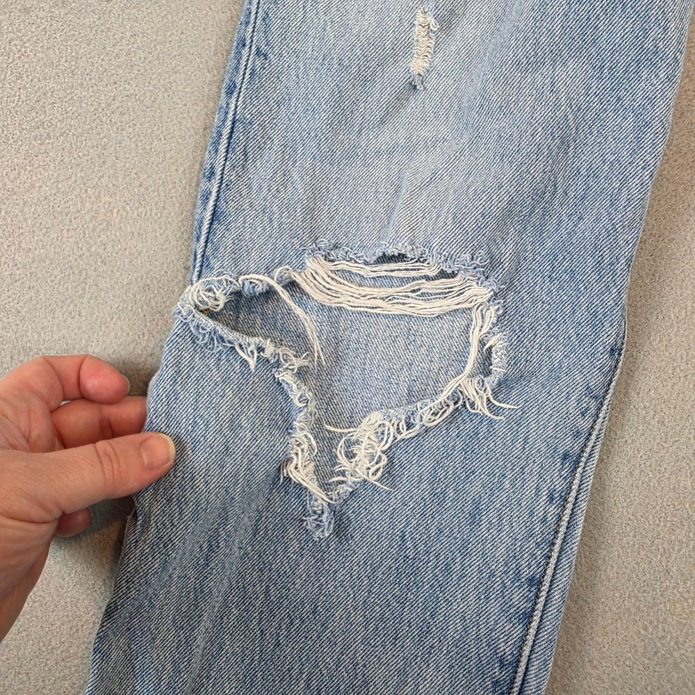 Levis Premium 501 Original Light Wash Denim Straight Leg Jeans Button Fly 26 - Picture 2 of 12